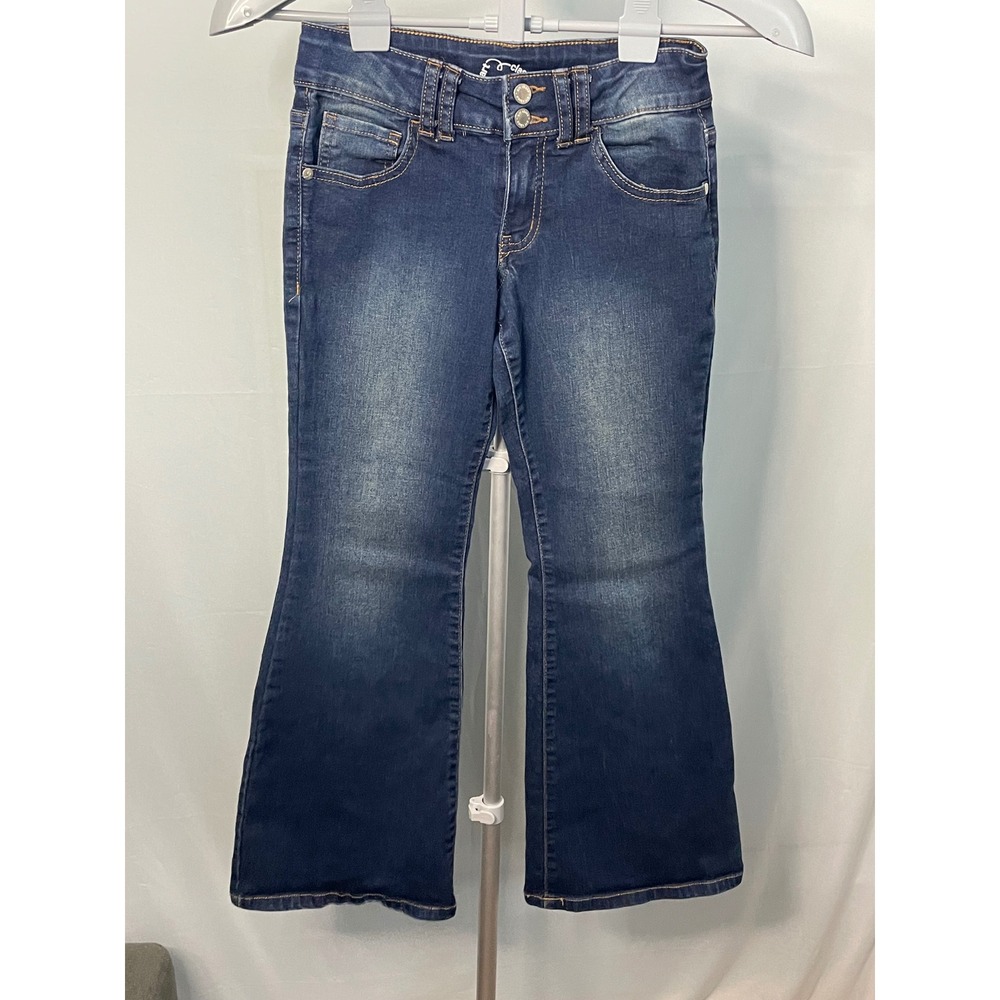Art Class Girls Dark Wash Denim Flare Jeans‎ Back Pocket Detail Size 12